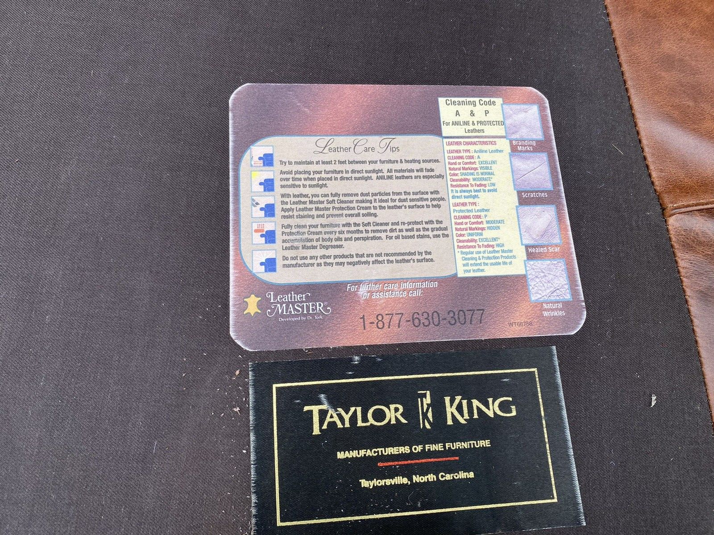 65785   Large TAYLOR KING Furniture  Leather   Armchair Chair