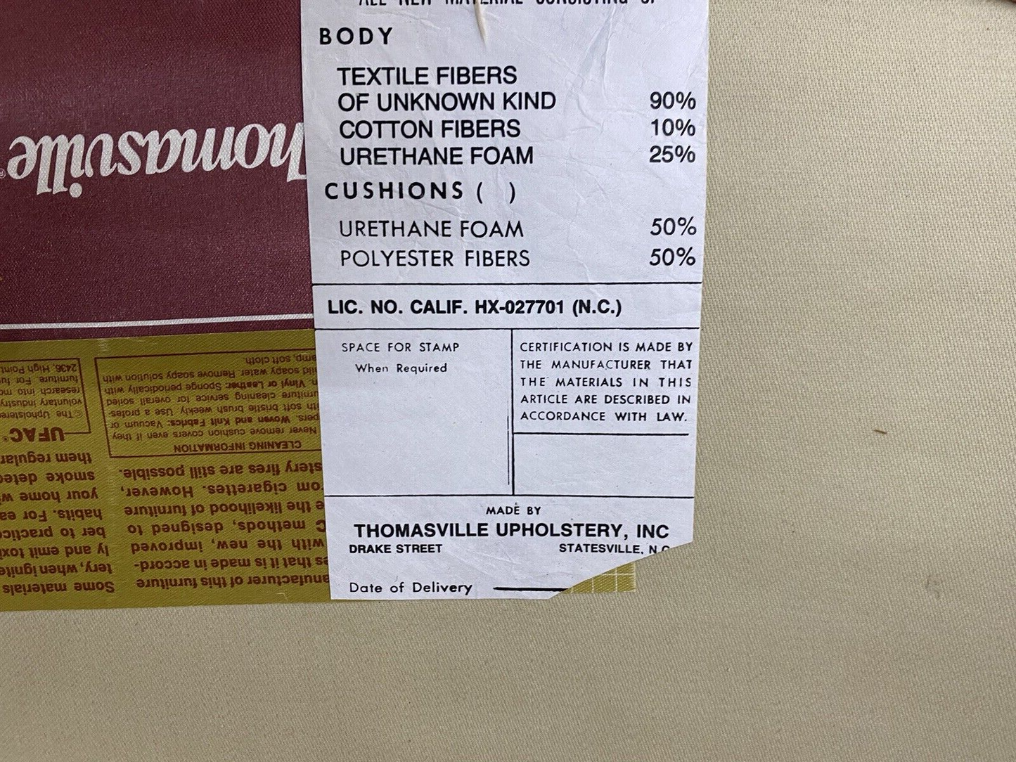 65489 THOMASVILLE  Bergere Armchair Chair