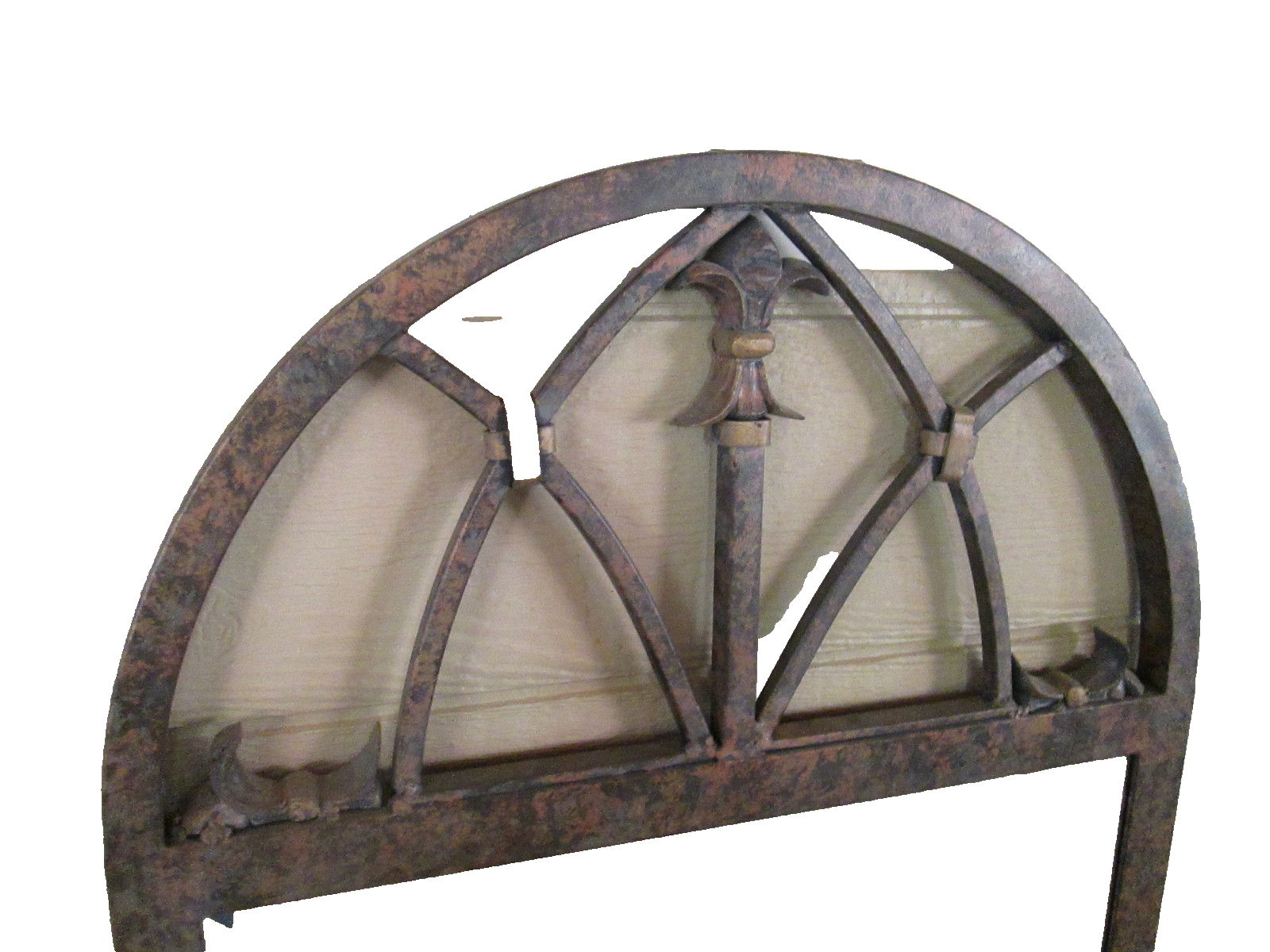 38633 RARE   LA  BARGE    Gothic Beveled Mirror LM0665 with  metal frame