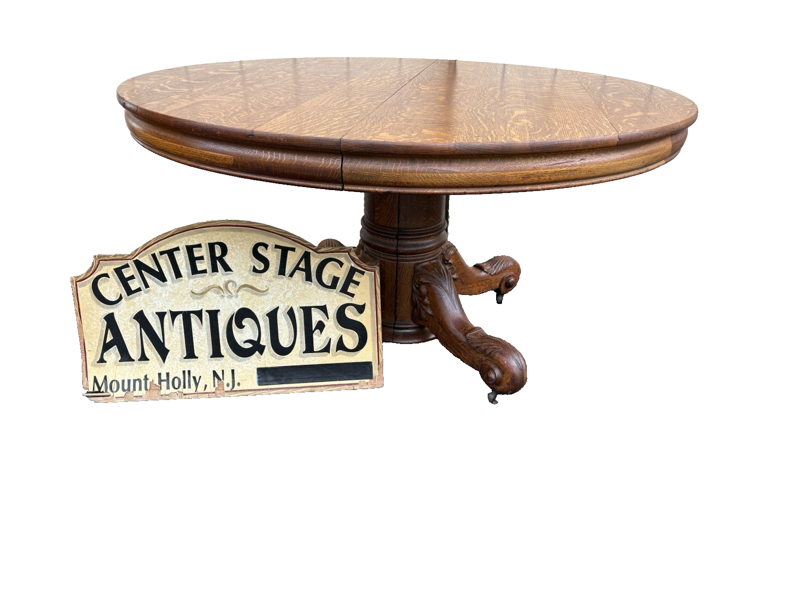 66736 Antique Victorian Oak HASTINGS Dining Table (no leafs)