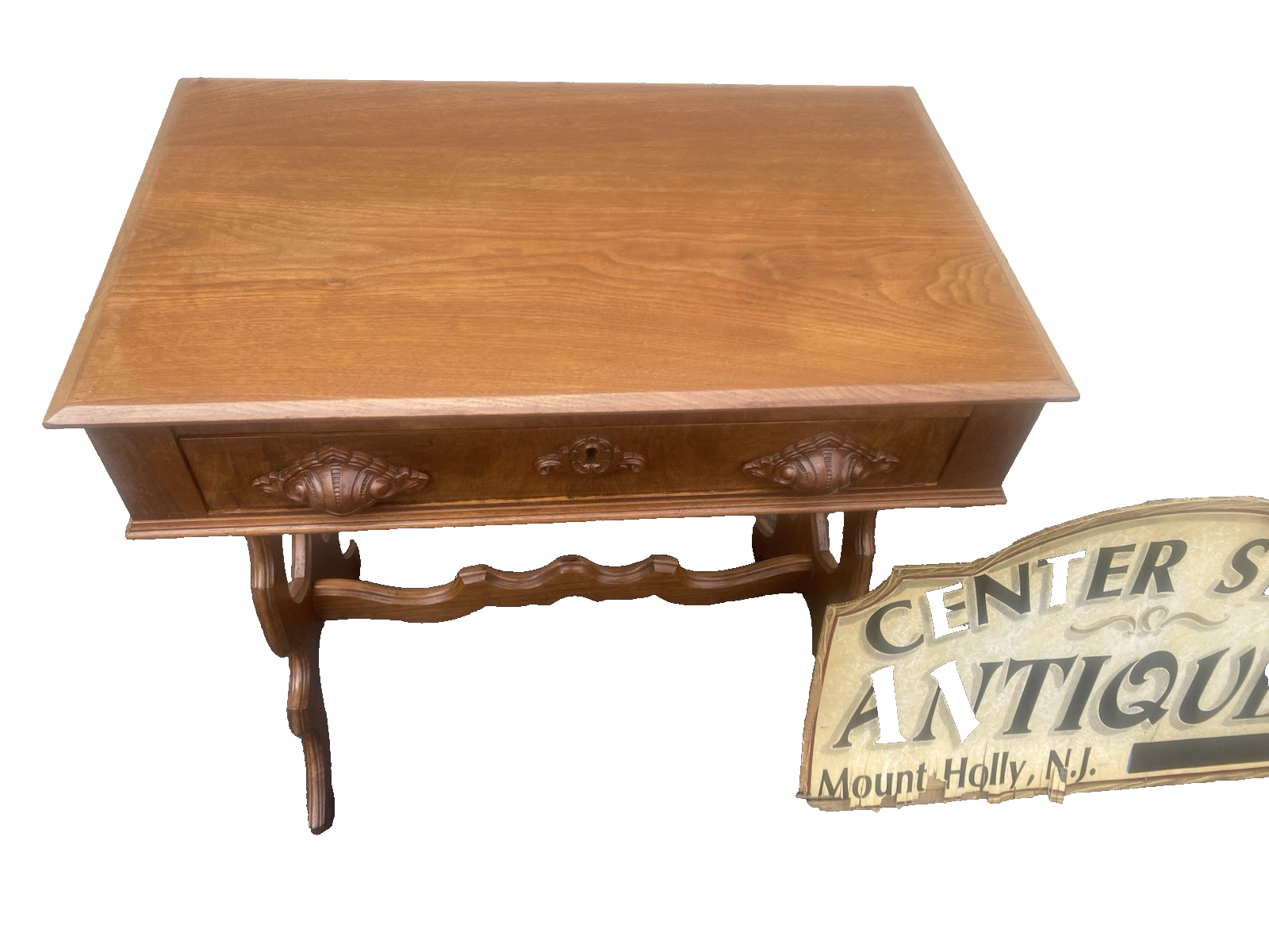 66588 Antique Walnut Victorian Lamp Table Stand