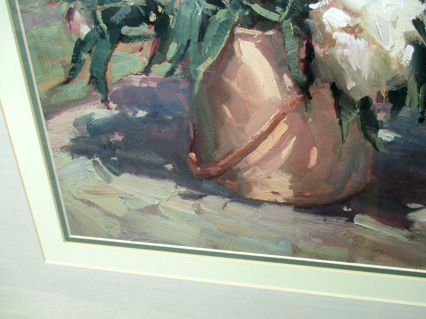 52152 FRAMED PRINT PEONIES IN BUCKET