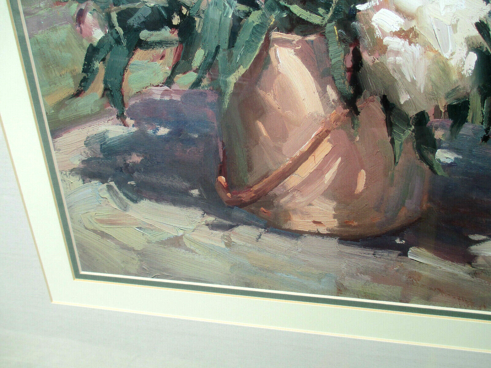 52152 FRAMED PRINT PEONIES IN BUCKET