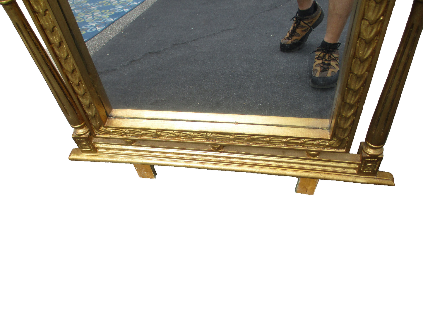 64439 Gold Decorator Console Table with Mirror