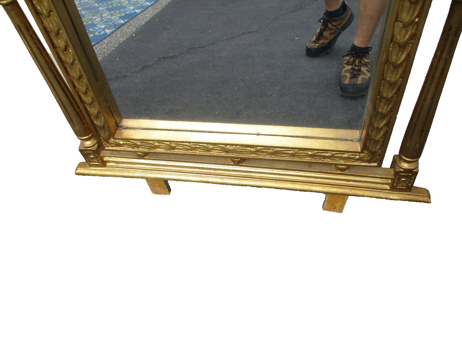 64439 Gold Decorator Console Table with Mirror