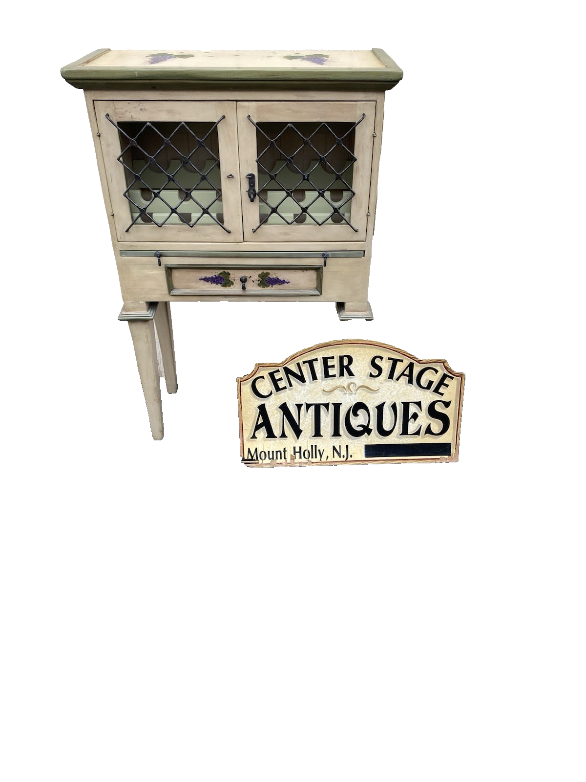 66541 Rustic Primitive Wine Rack Kitchen cabinet