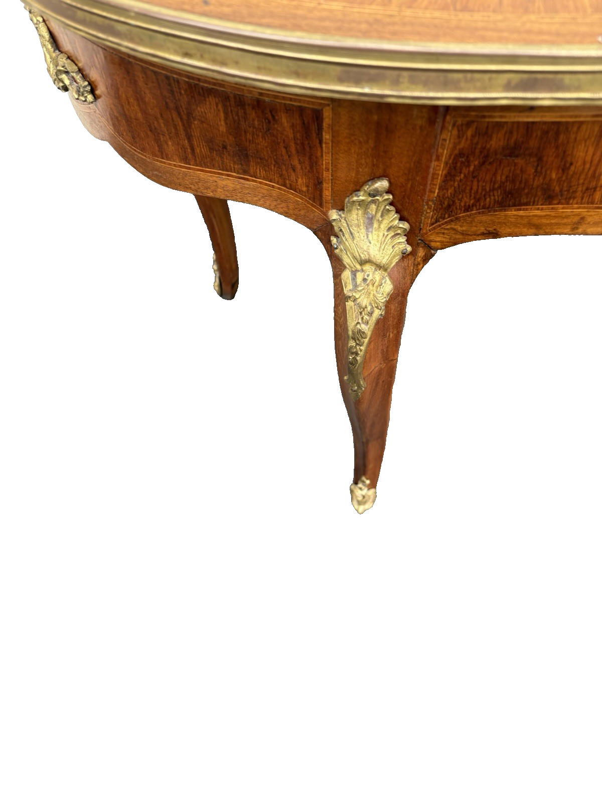 66766   Louis XV Marble Top Coffee Table Stand with Bronze Ormalu