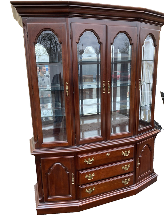 66603   Cherry SUMTER Furniture  2 pc. China Cabinet Curio Breakfront