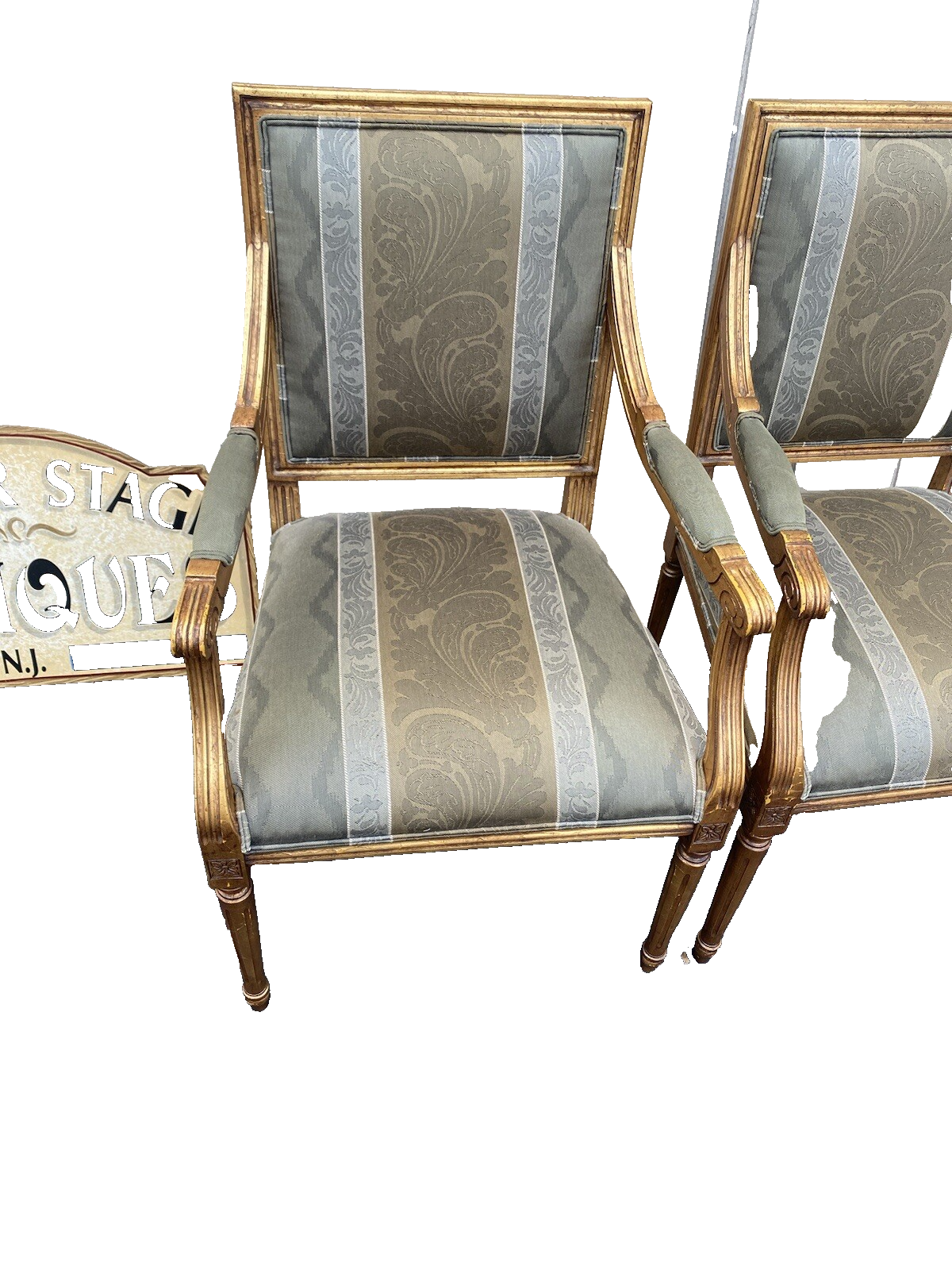 64695 Pair Ethan Allen Heppelwhite Armchairs