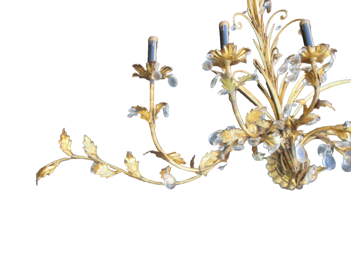 64002   Mid Century Decorator Wall Sconce with Prisms