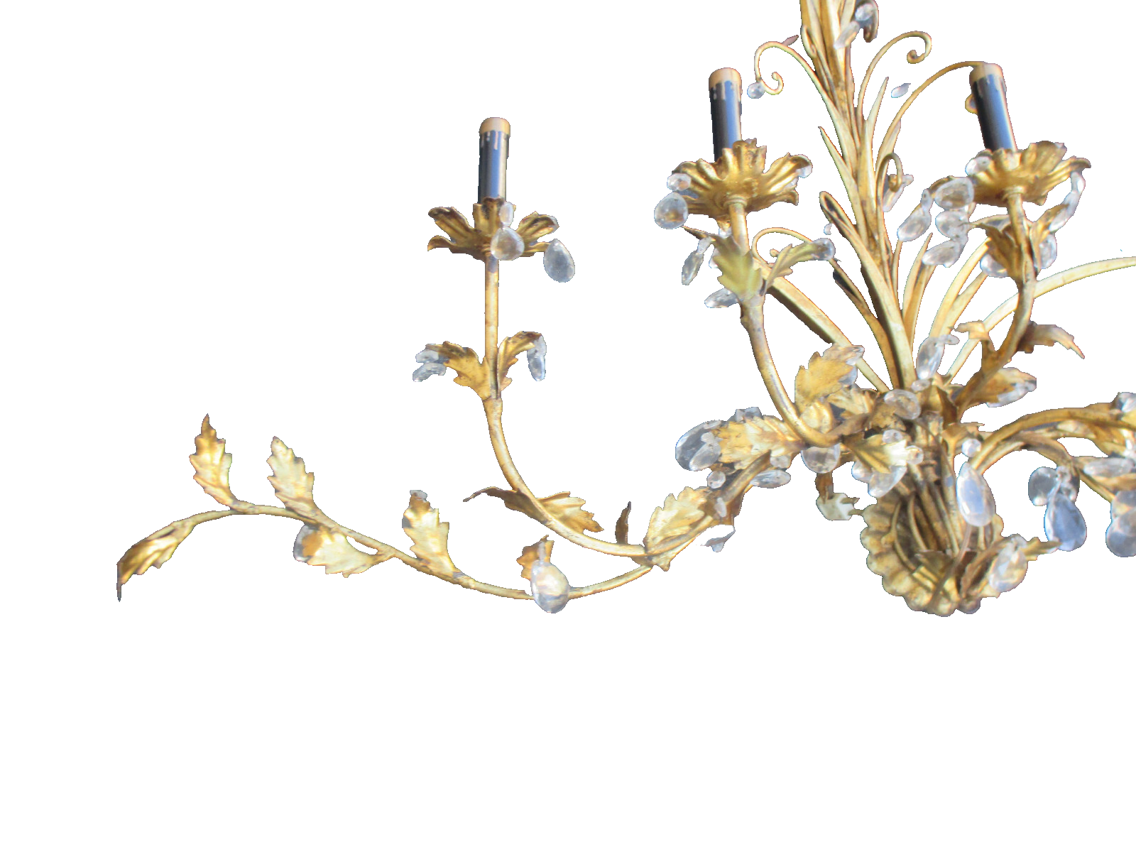 64002   Mid Century Decorator Wall Sconce with Prisms