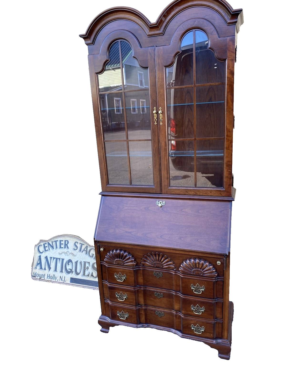 66473 JASPER Furniture Cherry  Secretary Desk w/ Bookcase Top