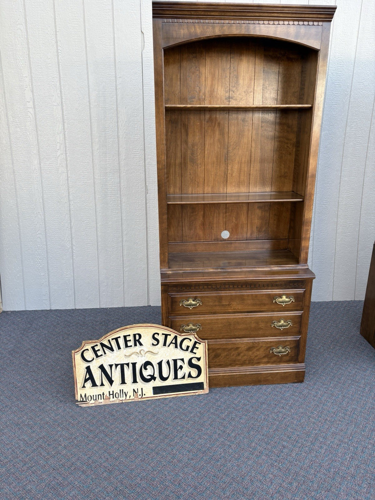 66952 ETHAN ALLEN Bookcase Curio China Cabinet Chest