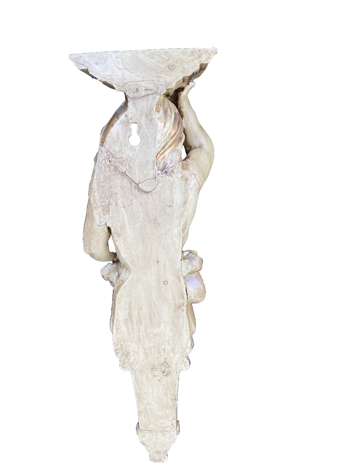 66278   Cherub Plaster ??  Wall  Decorator Curio  Shelf