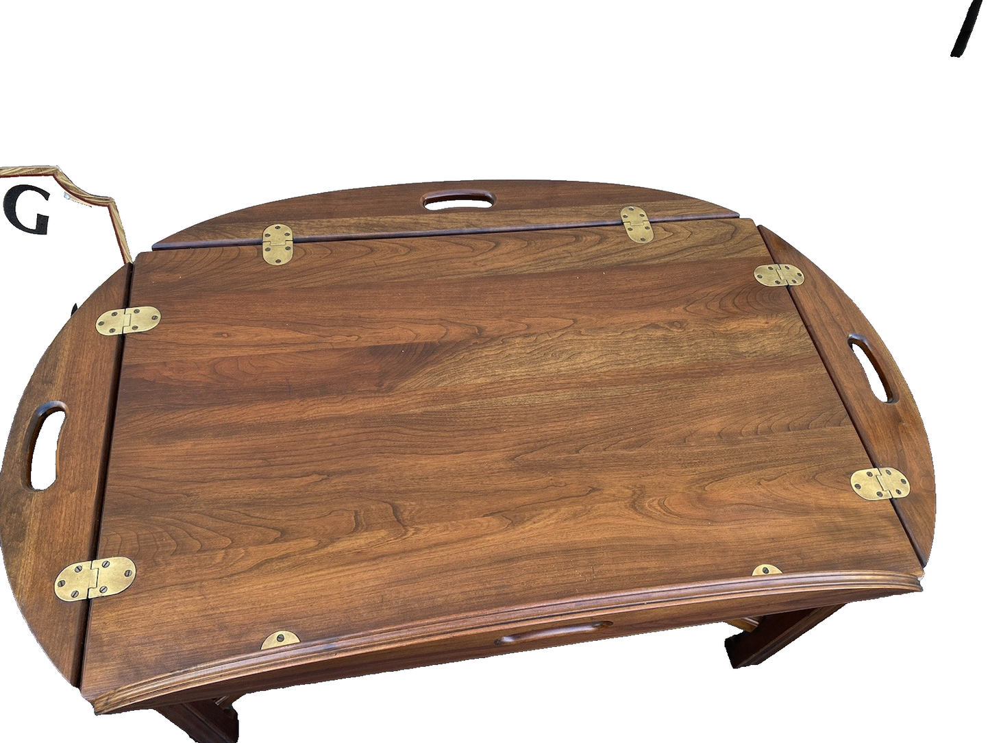 66345 ETHAN ALLEN  ?? Cherry  Butler Coffee Table Stand