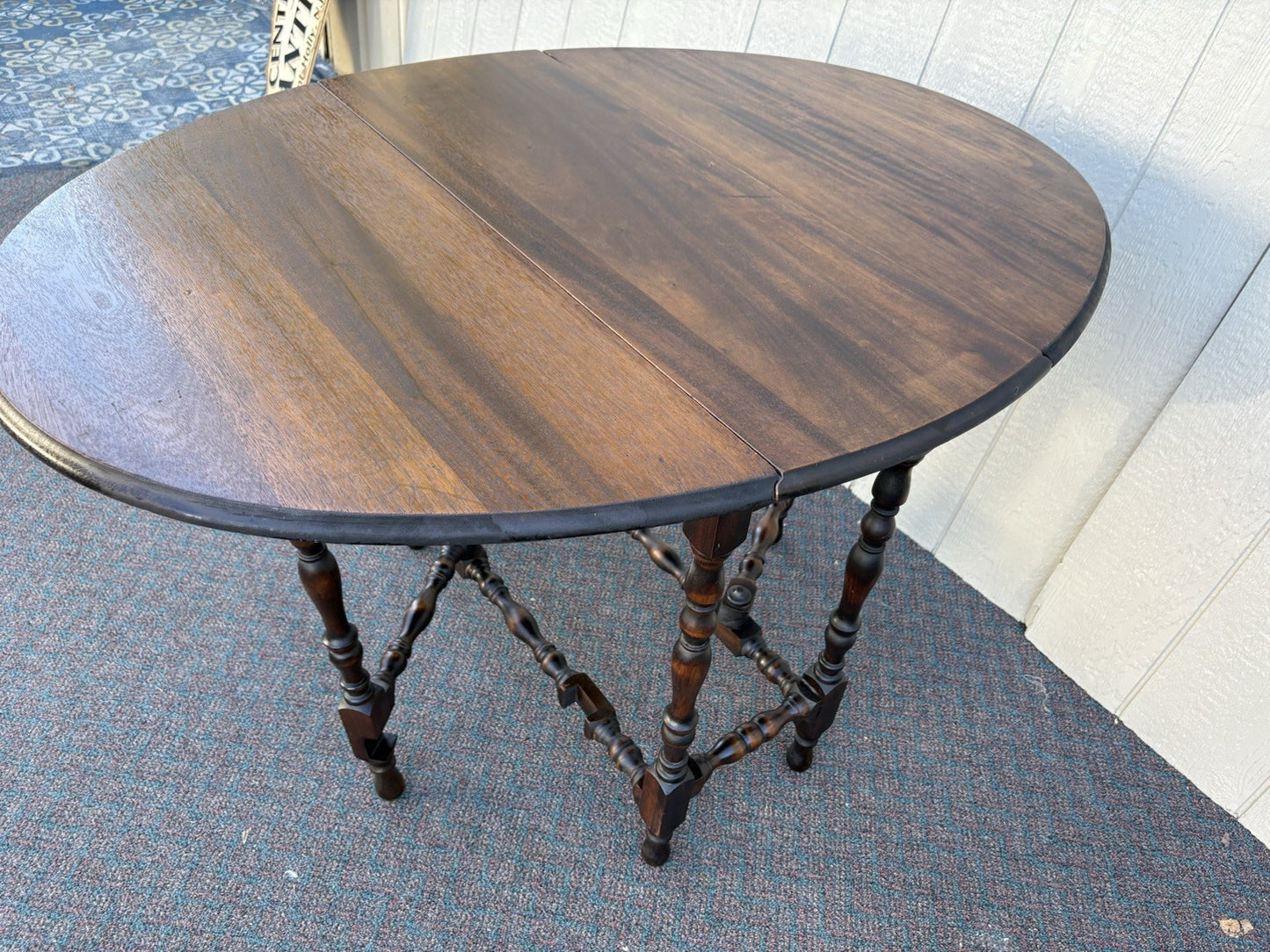67116 Antique Mahogany Dropleaf Dining Kitchen Table