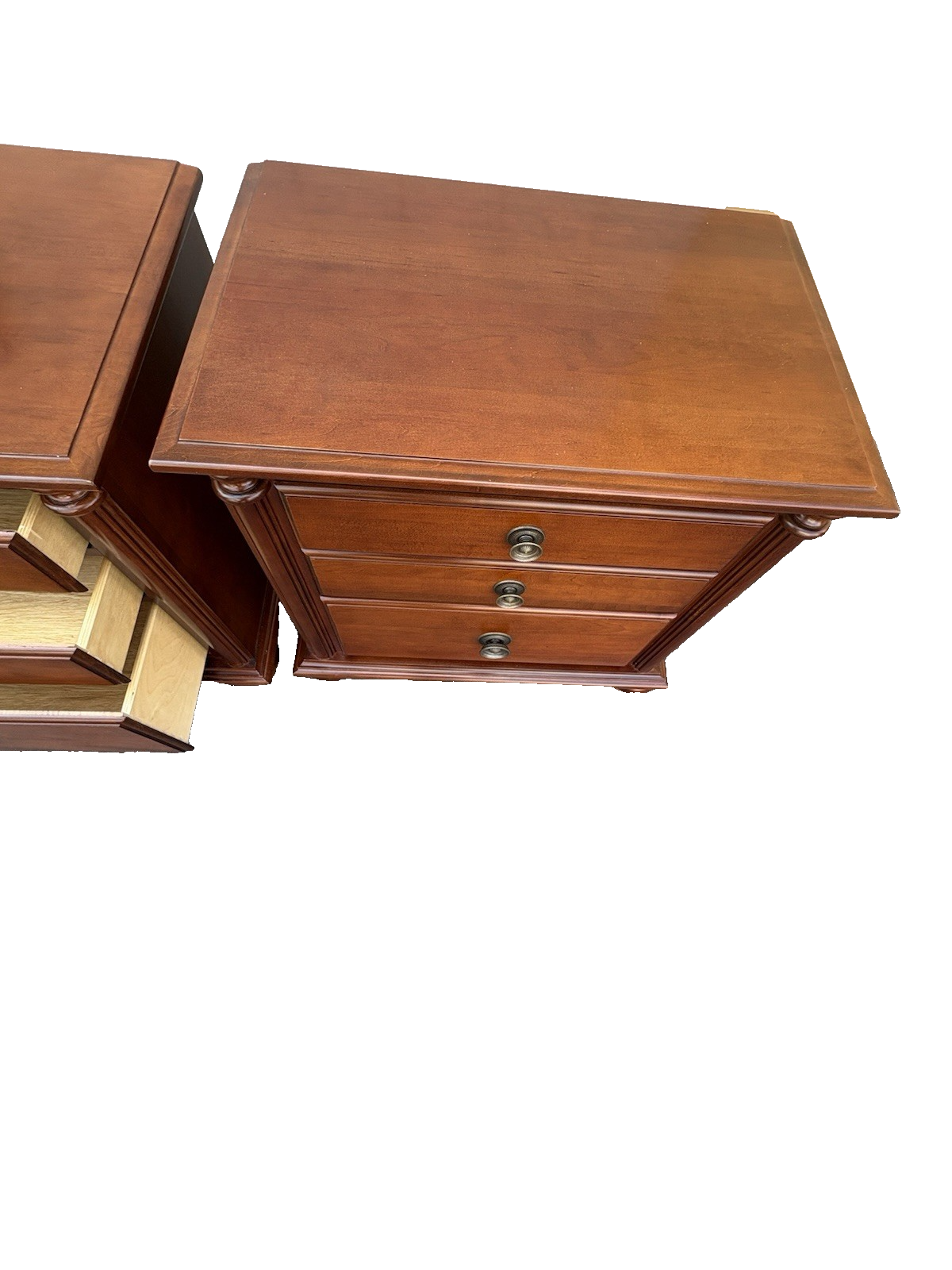 67025 KIMBALL Furniture Bedroom Set High, Low w/ Mirror. Queen Bed 2 Nightstands