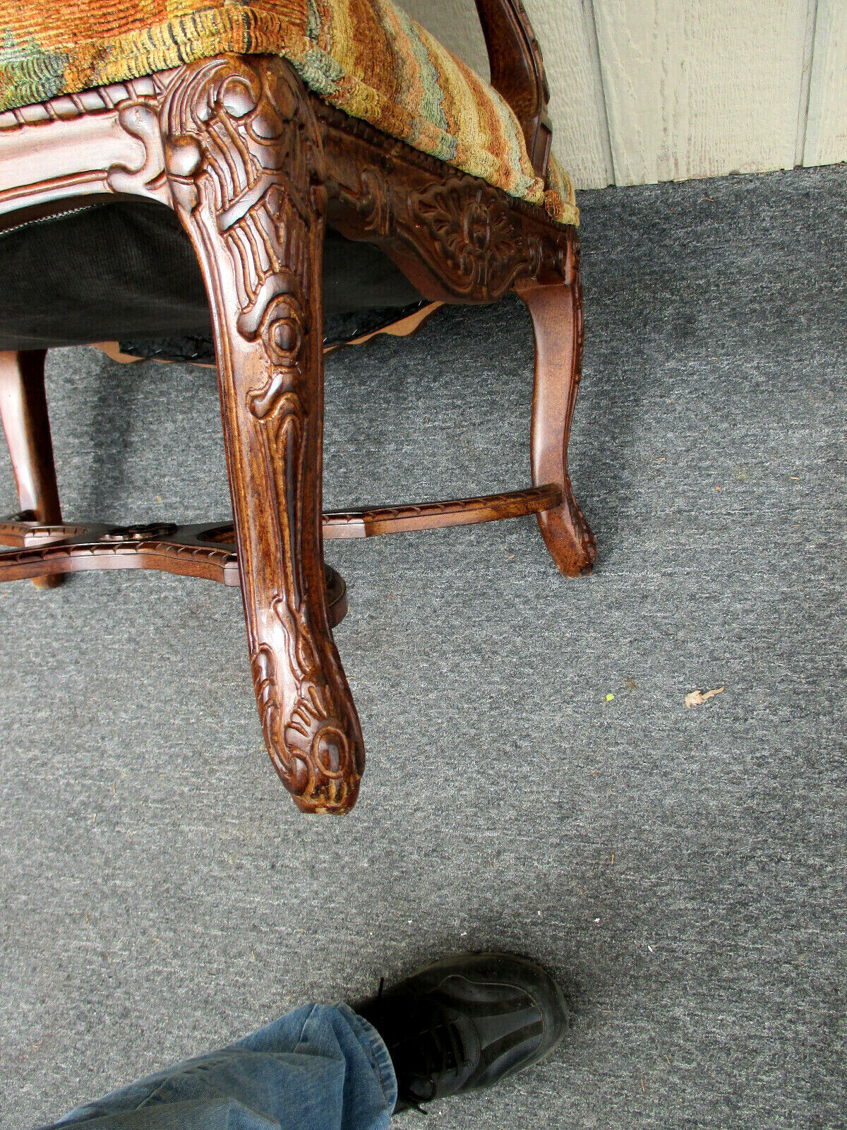 63061 Carved Bergere Armchair Chair