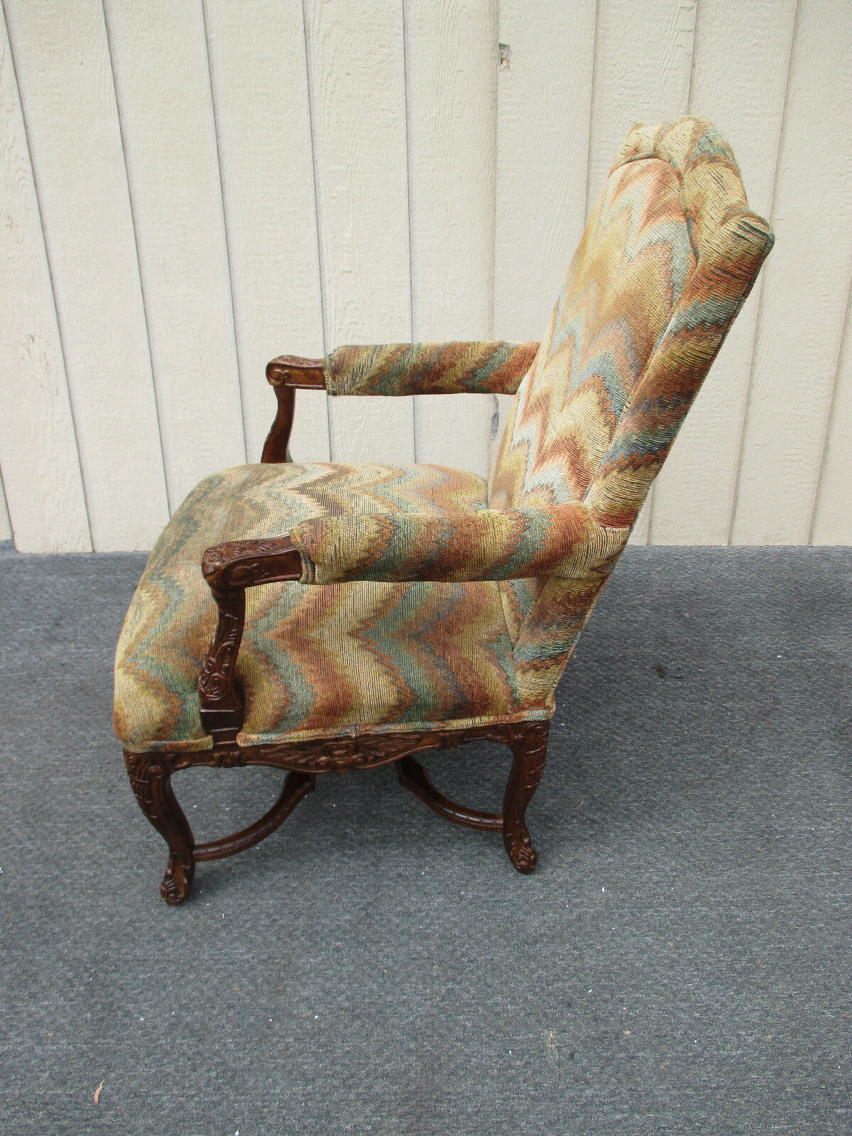 63061 Carved Bergere Armchair Chair