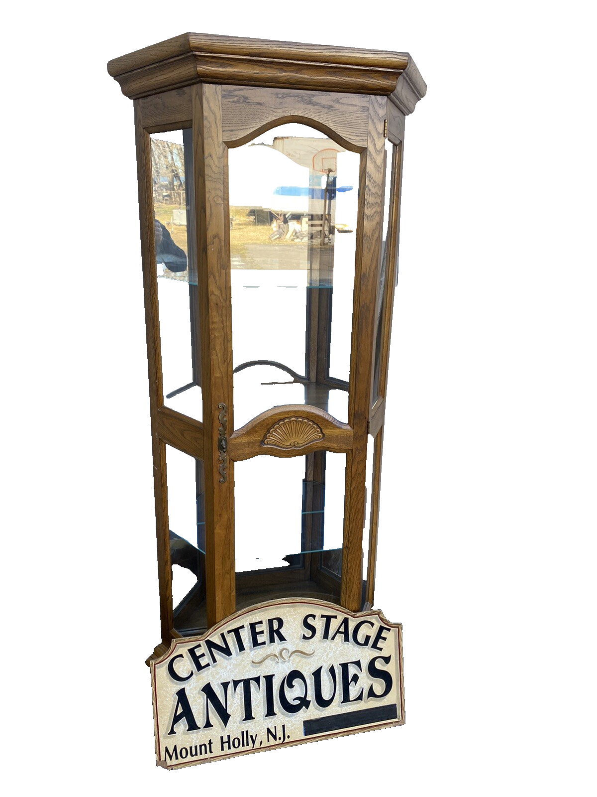 BN 12:    Oak Curio China Cabinet