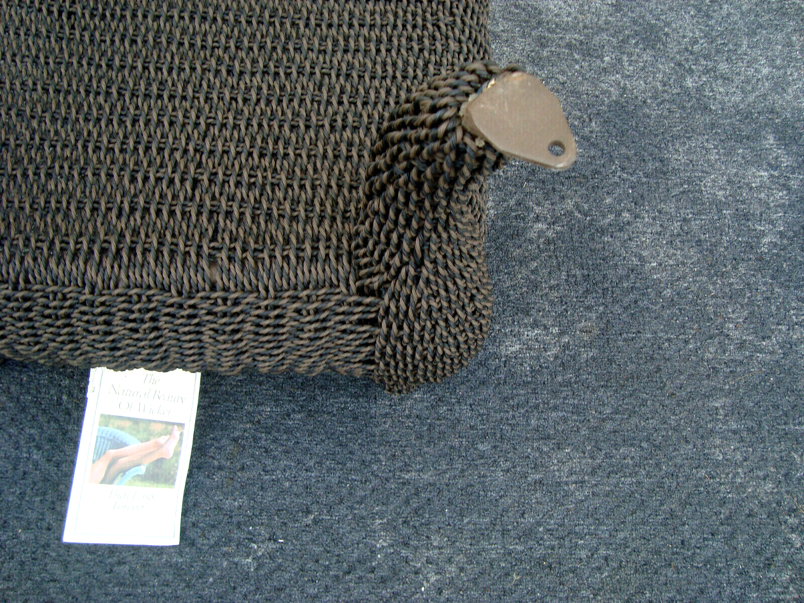 61834 Plate Glass Wicker Coffee Table Stand  36"  x 3/8" thick top