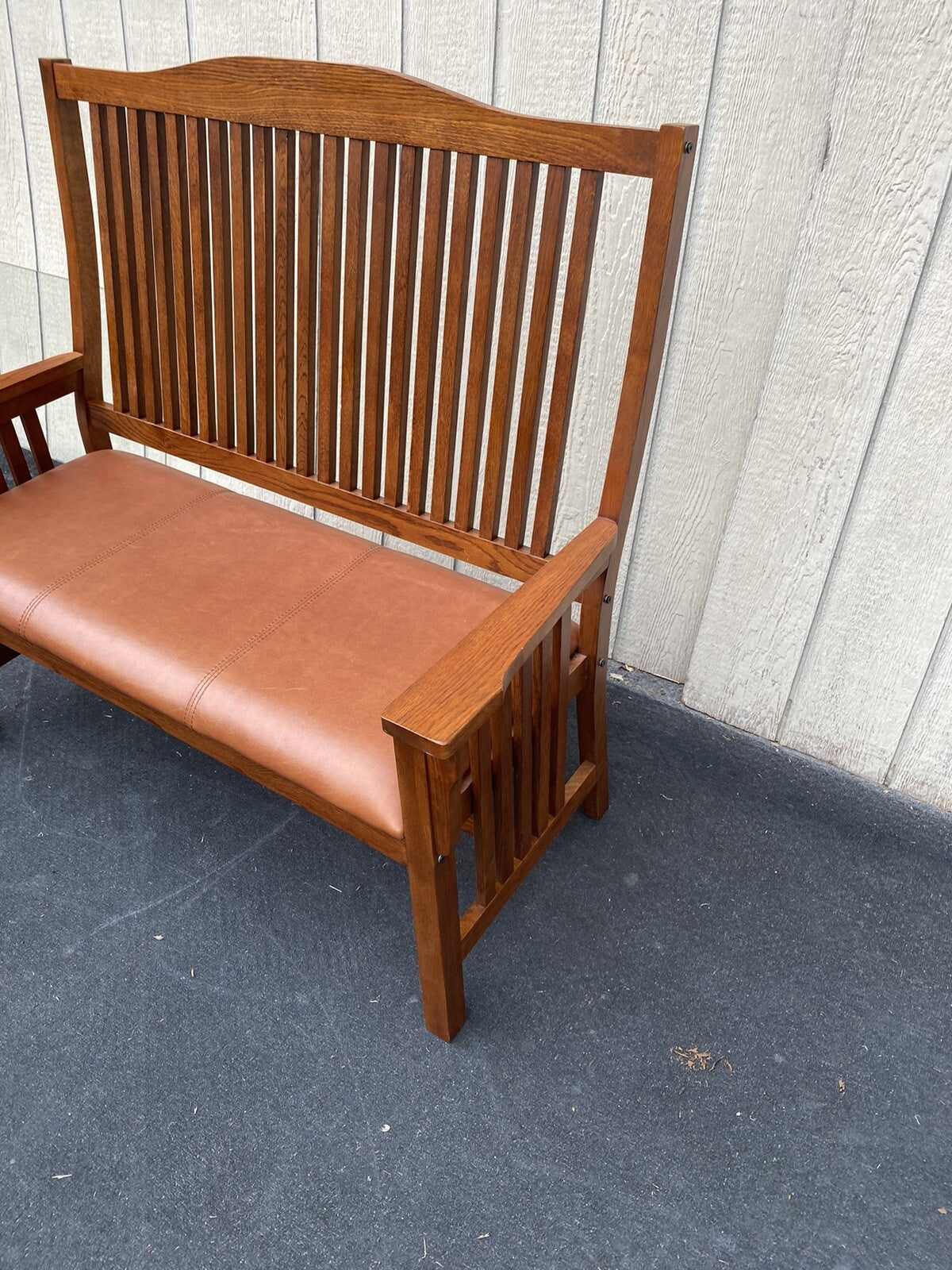 65660   Mission Oak Loveseat Settee Sofa Arts Crafts