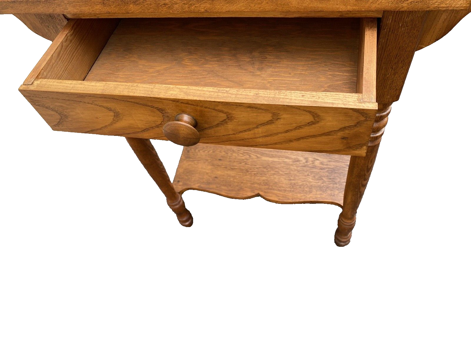 66326 Antique Oak Nightstand End Table Stand