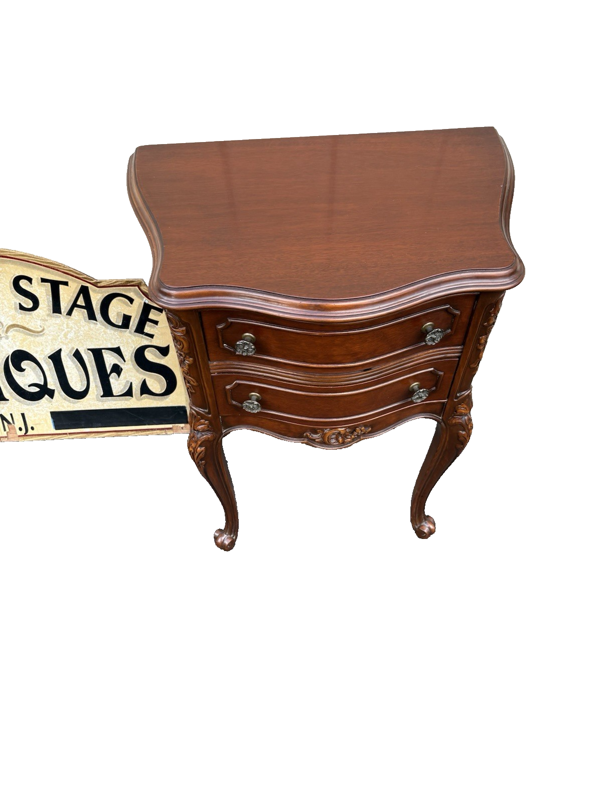 66835 Antique French Louis XV Nightstand End Table Stand