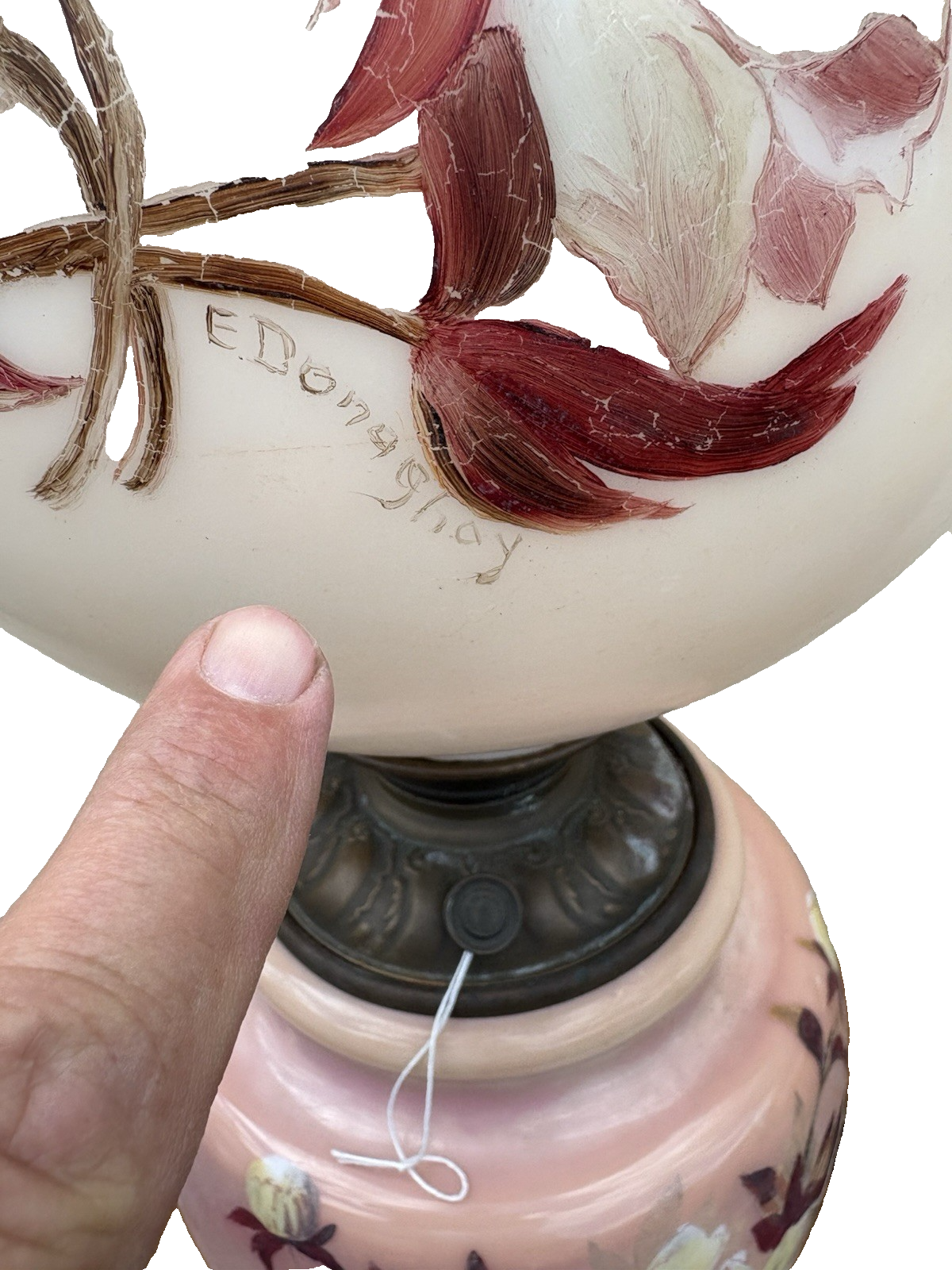 66595   Gone with The Wind Electrified Oil Lamp ARTIST SIGNED