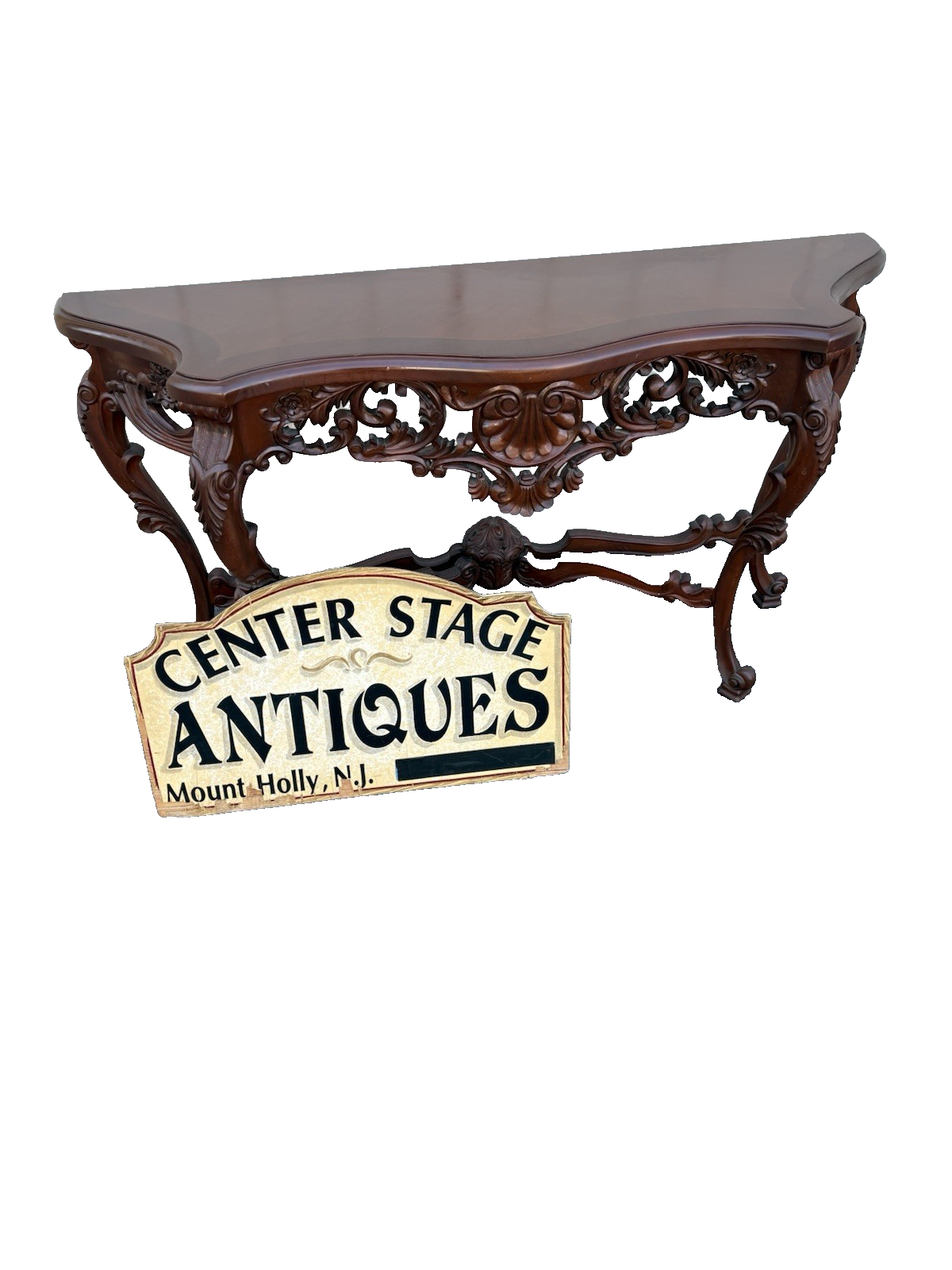 67015 Banded Mahogany Hand made Console Table Sideboard Server