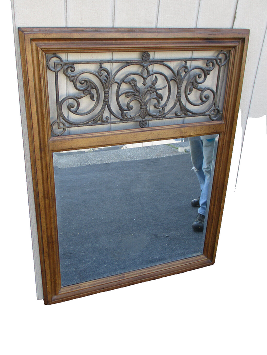 63736 Iron and Wood Decorator TUSCAN  DREXEL HERITAGE  Beveled Mirror QUALITY