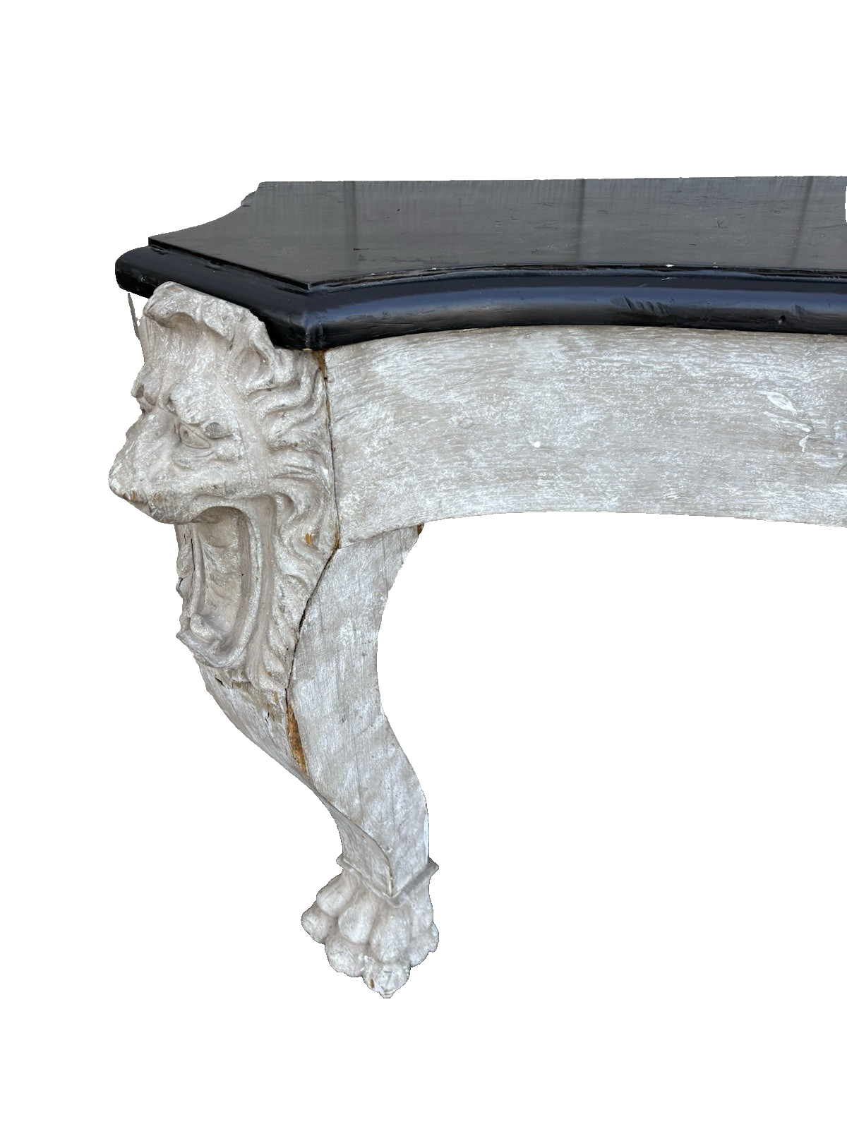 00001 Antique Victorian Oak Fireplace Mantle Mantel with Lion Heads