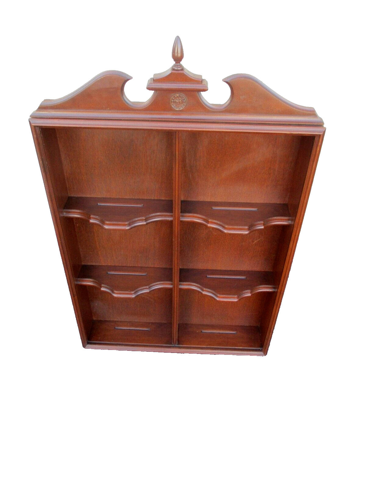 63840   Solid Mahogany Whatnot Wall Shelf Curio