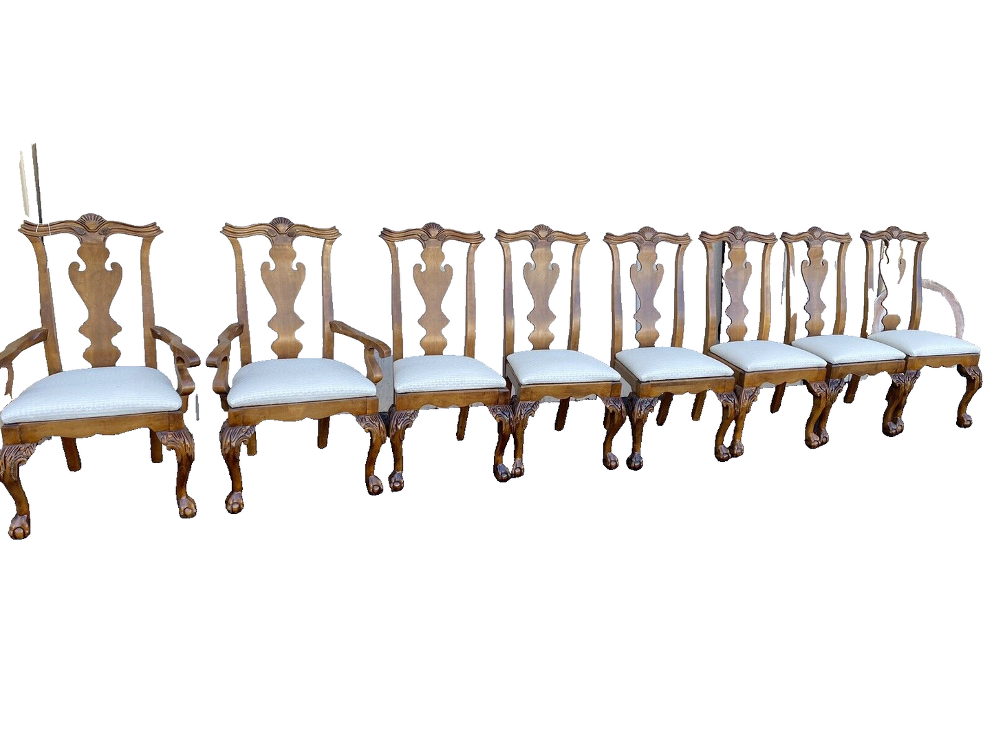 65119 Set of 8 Century Furniture Chippendale Dining Chair s
