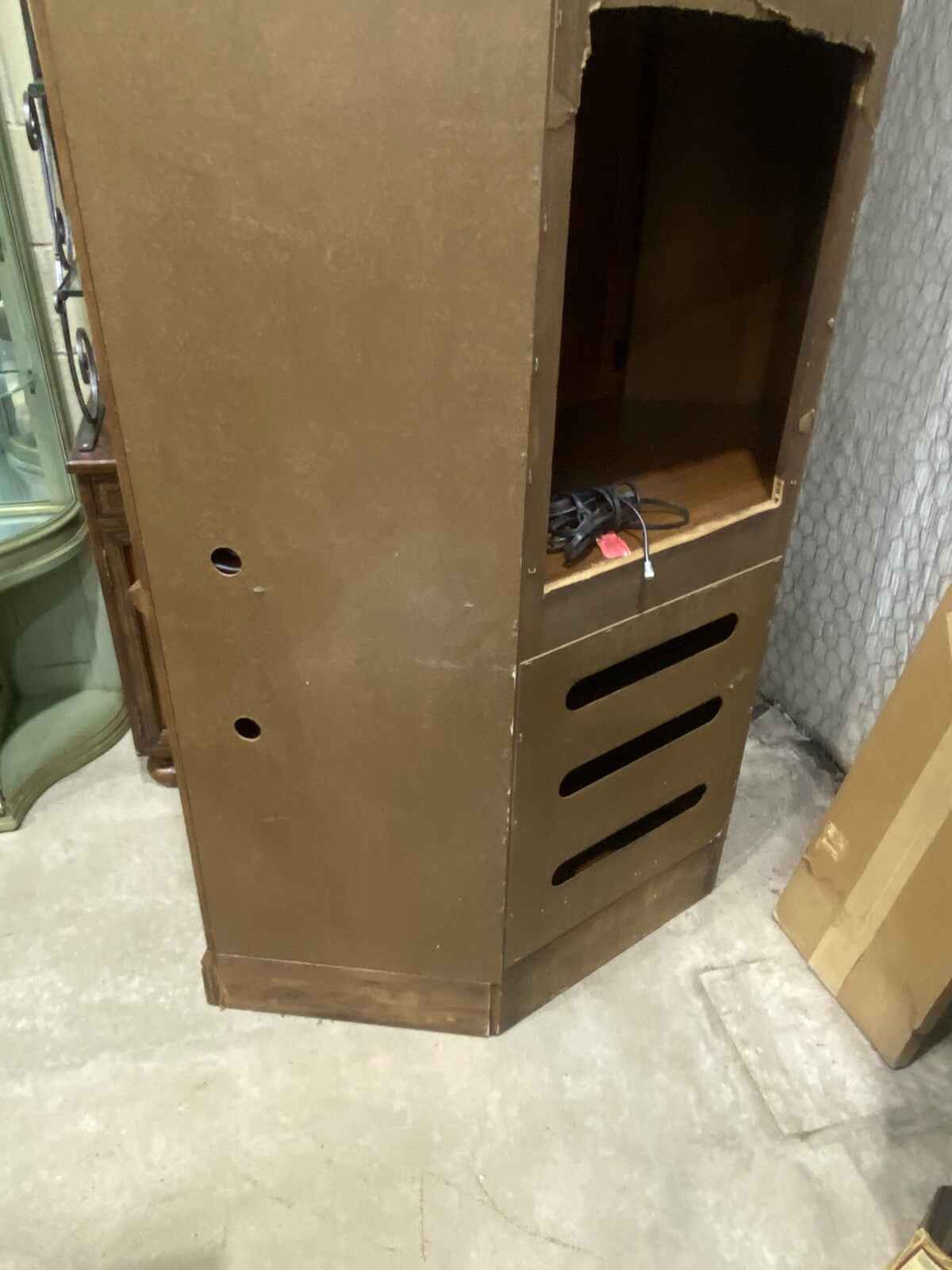 62857 Oak Corner Cabinet Television Stand Entertainment Cabinet
