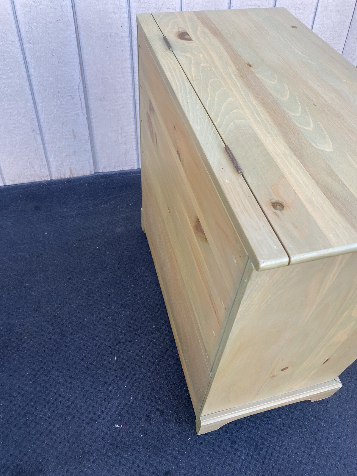 65085 Hand Painted Artist Signed Blanket Storage Chest w/ Drawer