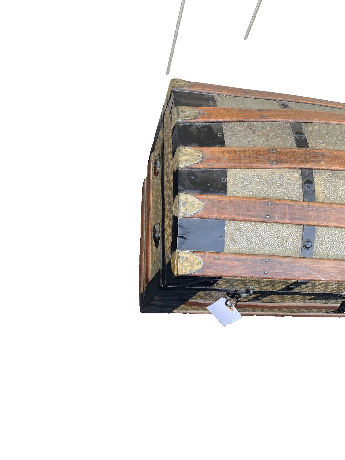 65518   Antique Dome Top Trunk Storage Chest