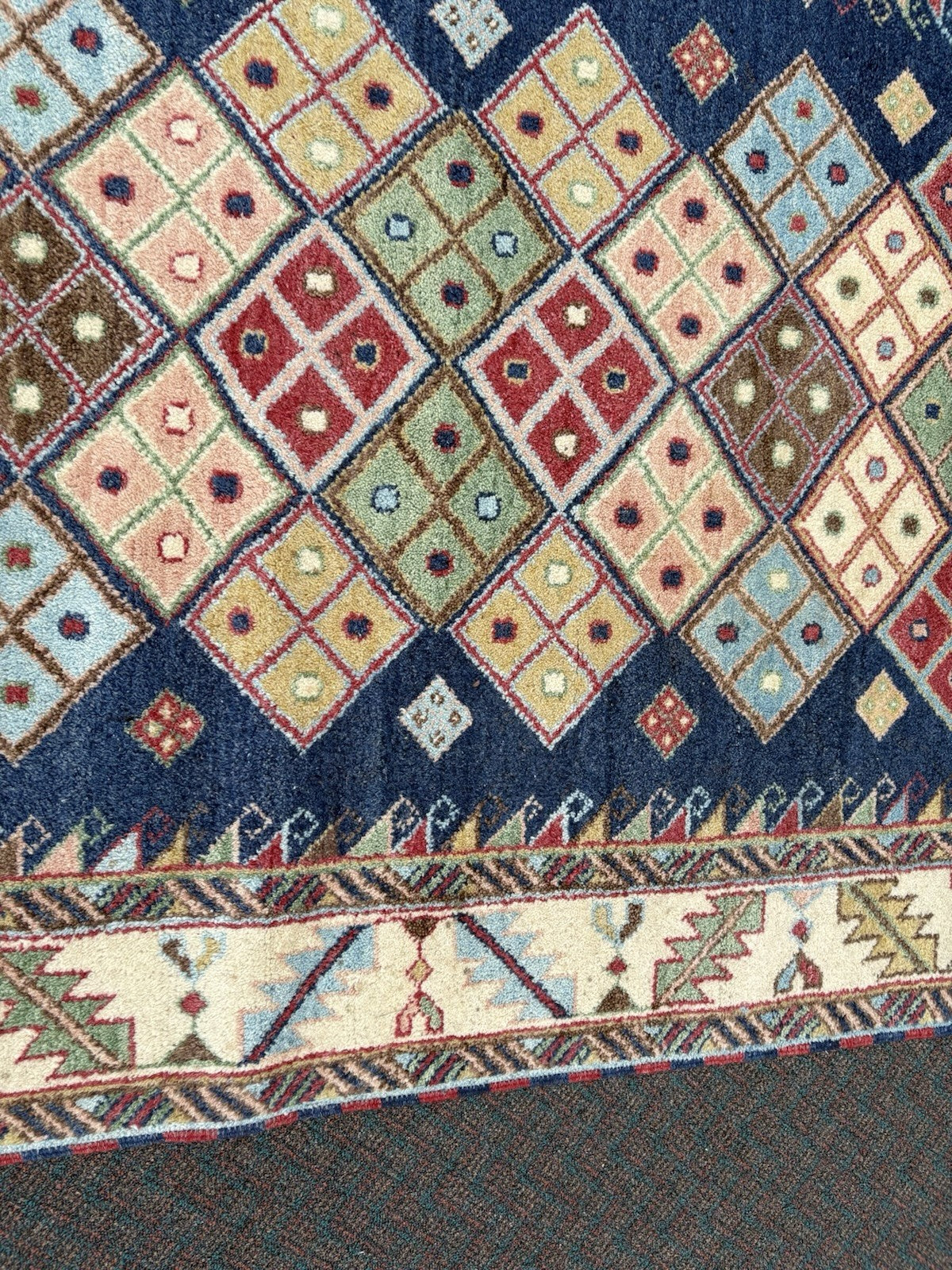 RUG 12: Oriental Wool KAZAK WEAVE TRIBAL TWO  Rug Carpet SIZE 57" x 83"