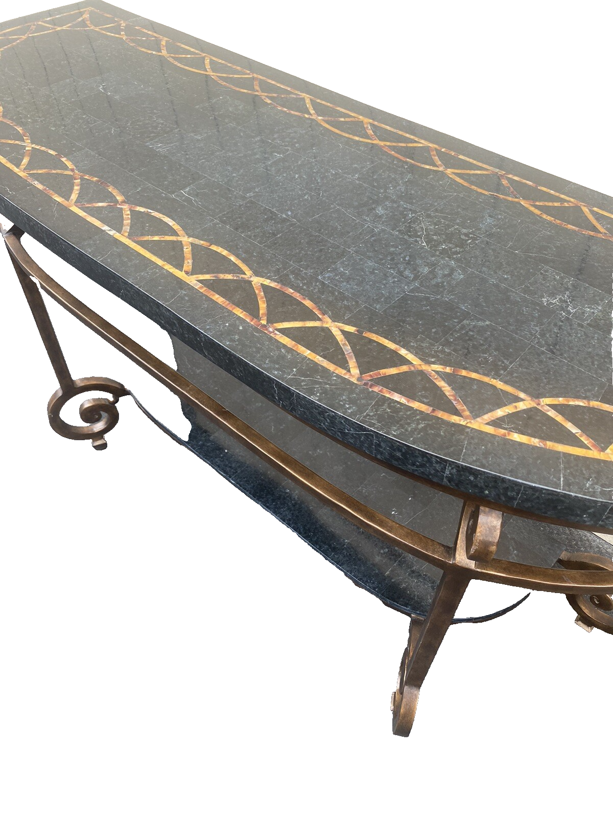 65584 Decorator  Marble Top Console Table Stand Sideboard Server