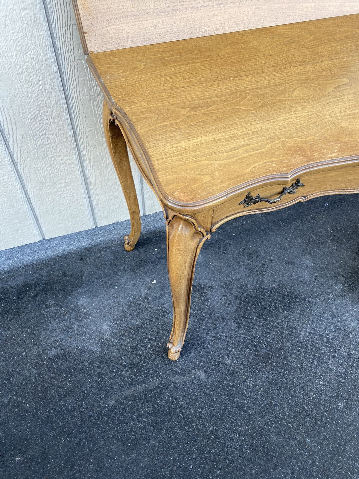 66283  French Country Leather Top Game Table Dining Table