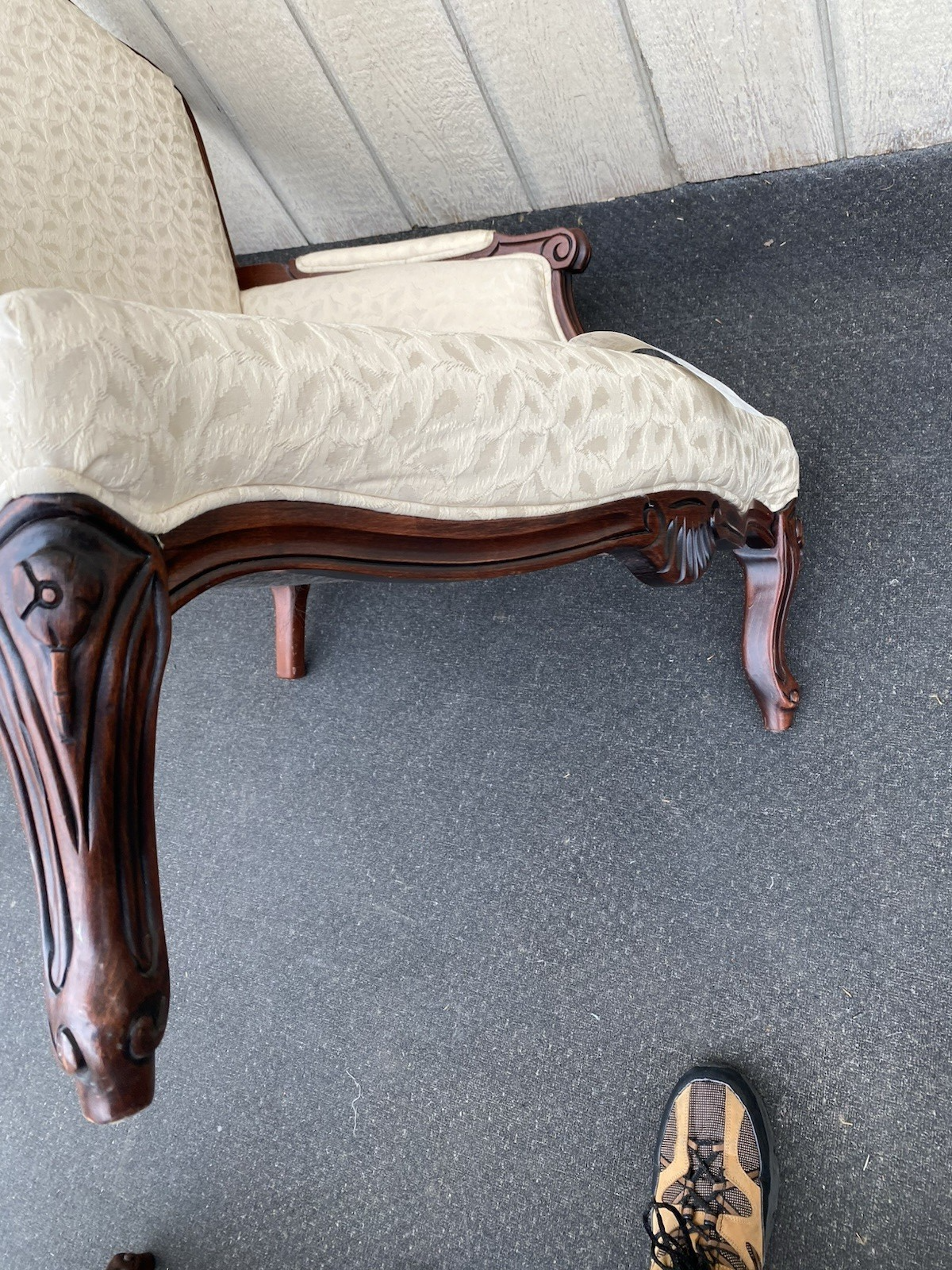 66418 NORWALK Furniture French Country Armchair w/ Ottoman Stool