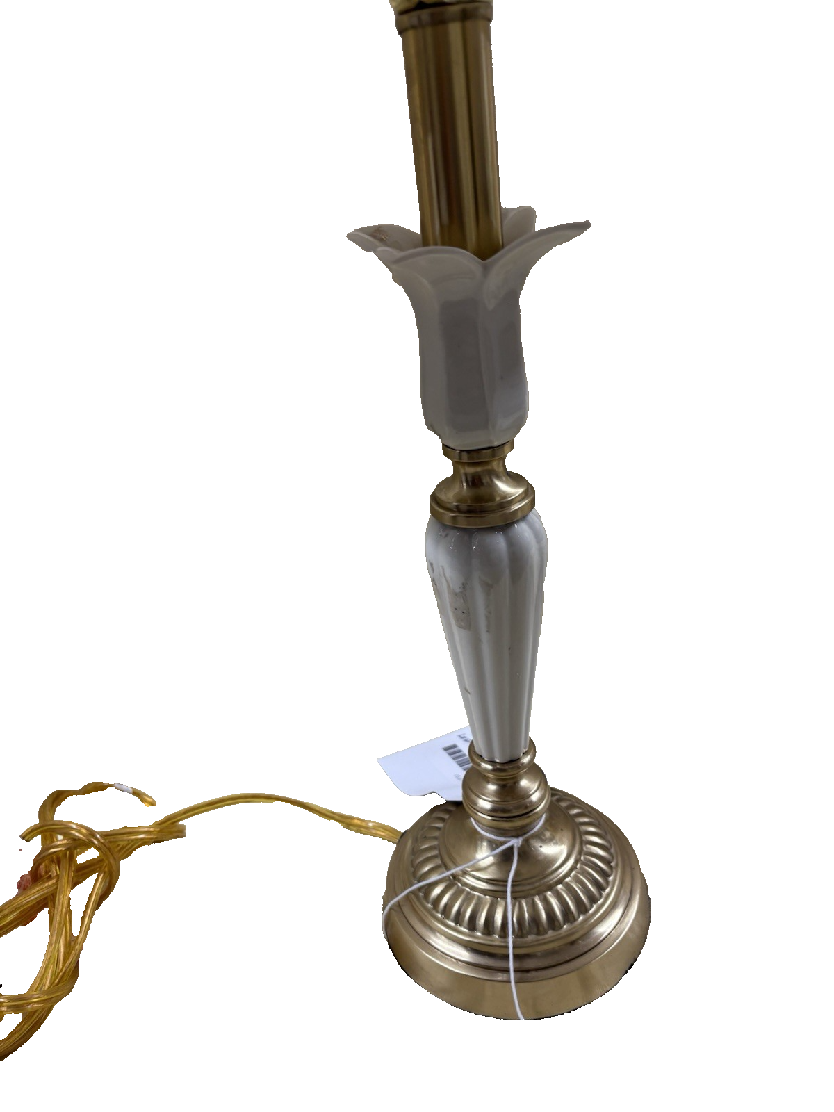 66558 Lenox Quoizel Table Lamp with Lenox Tag on shade