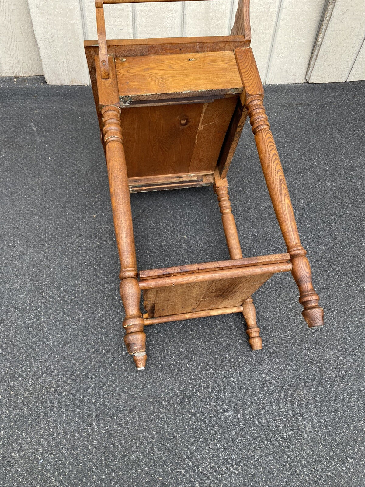 66326 Antique Oak Nightstand End Table Stand