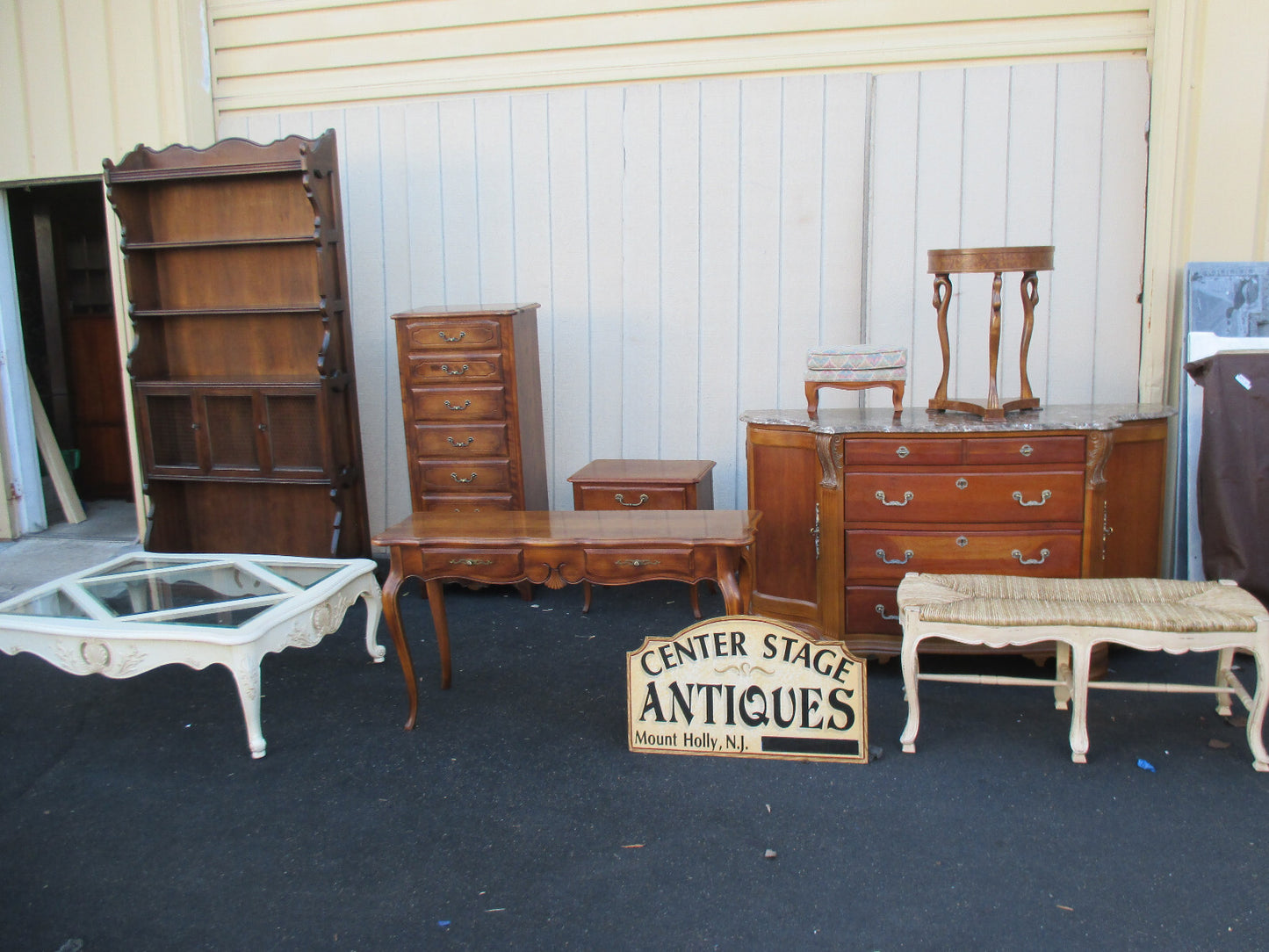 59032 Antique Door  Window with Glass Inserts