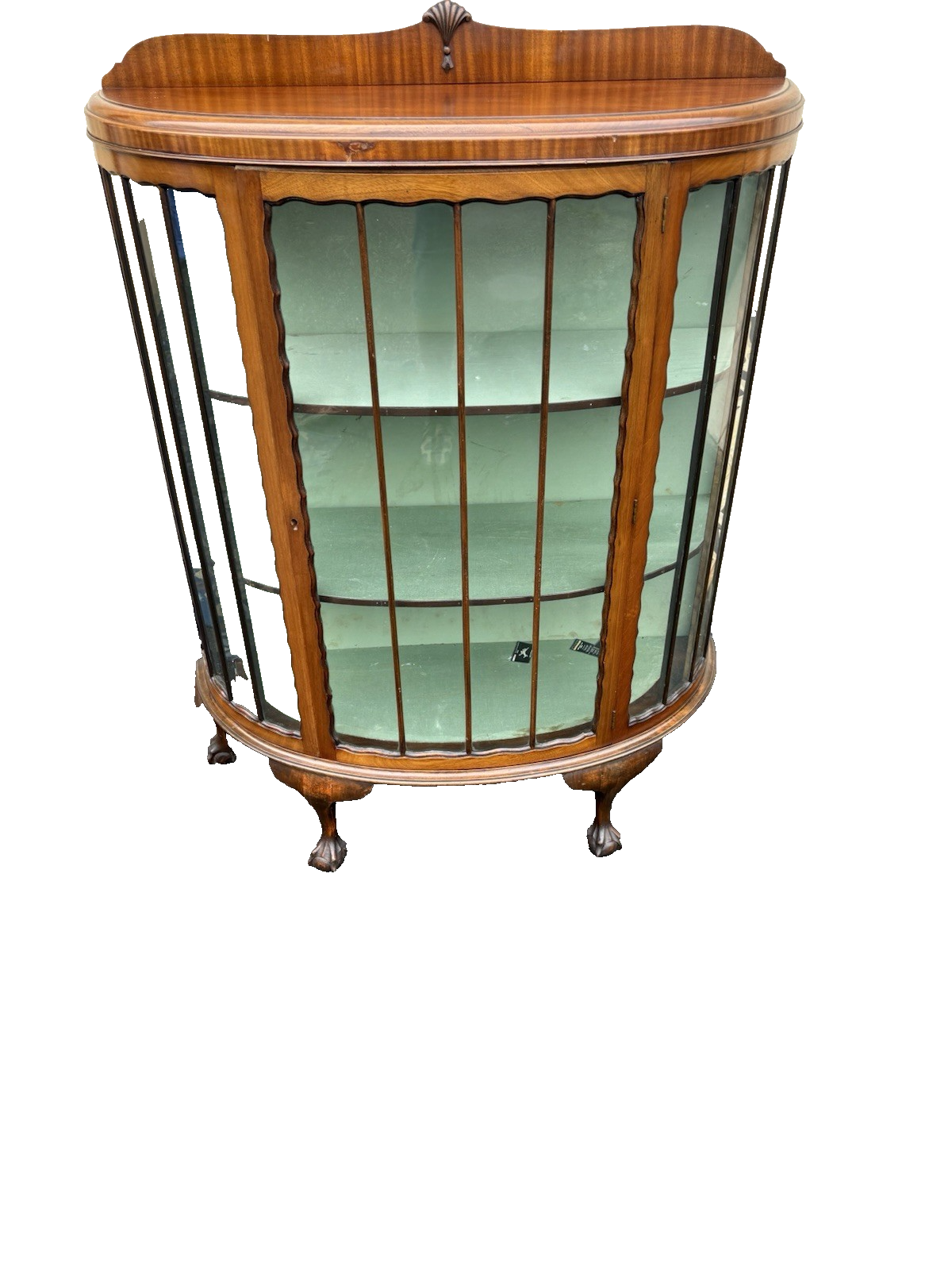 66750 Claw Foot Mahogany Curio China Cabinet