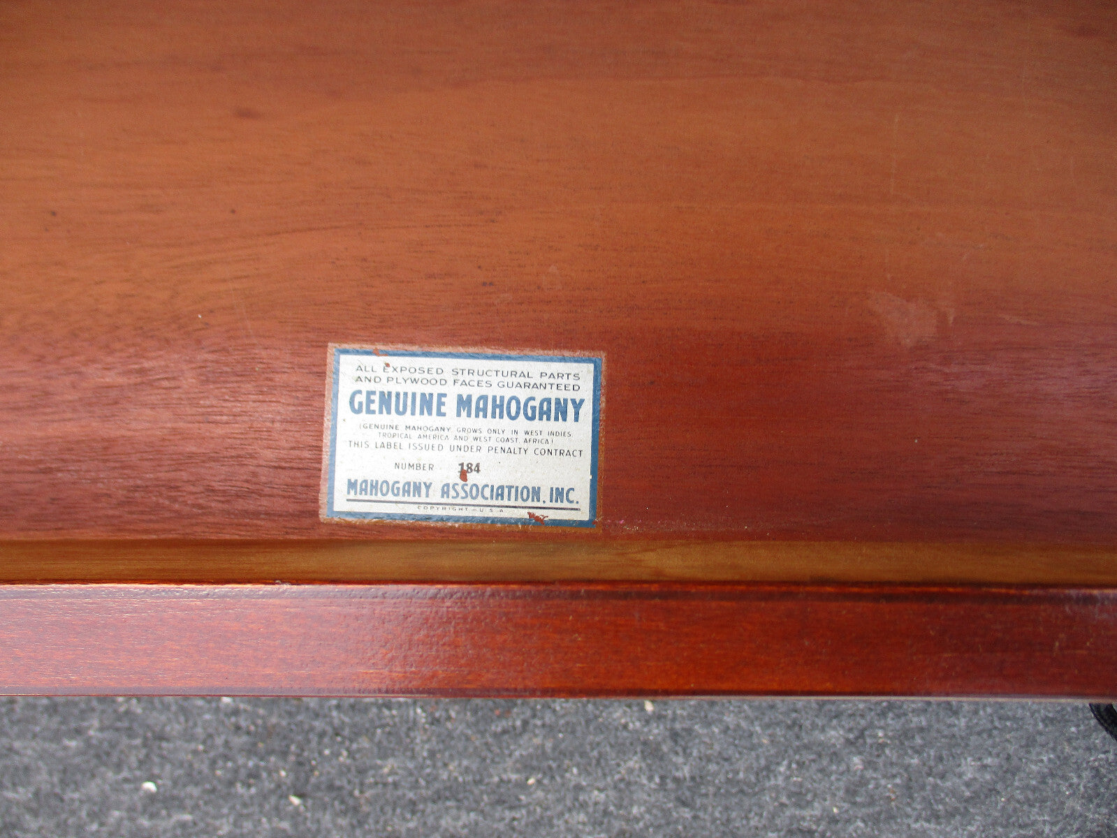 63289 Banded Mahogany Lamp Table Stand With Drawer