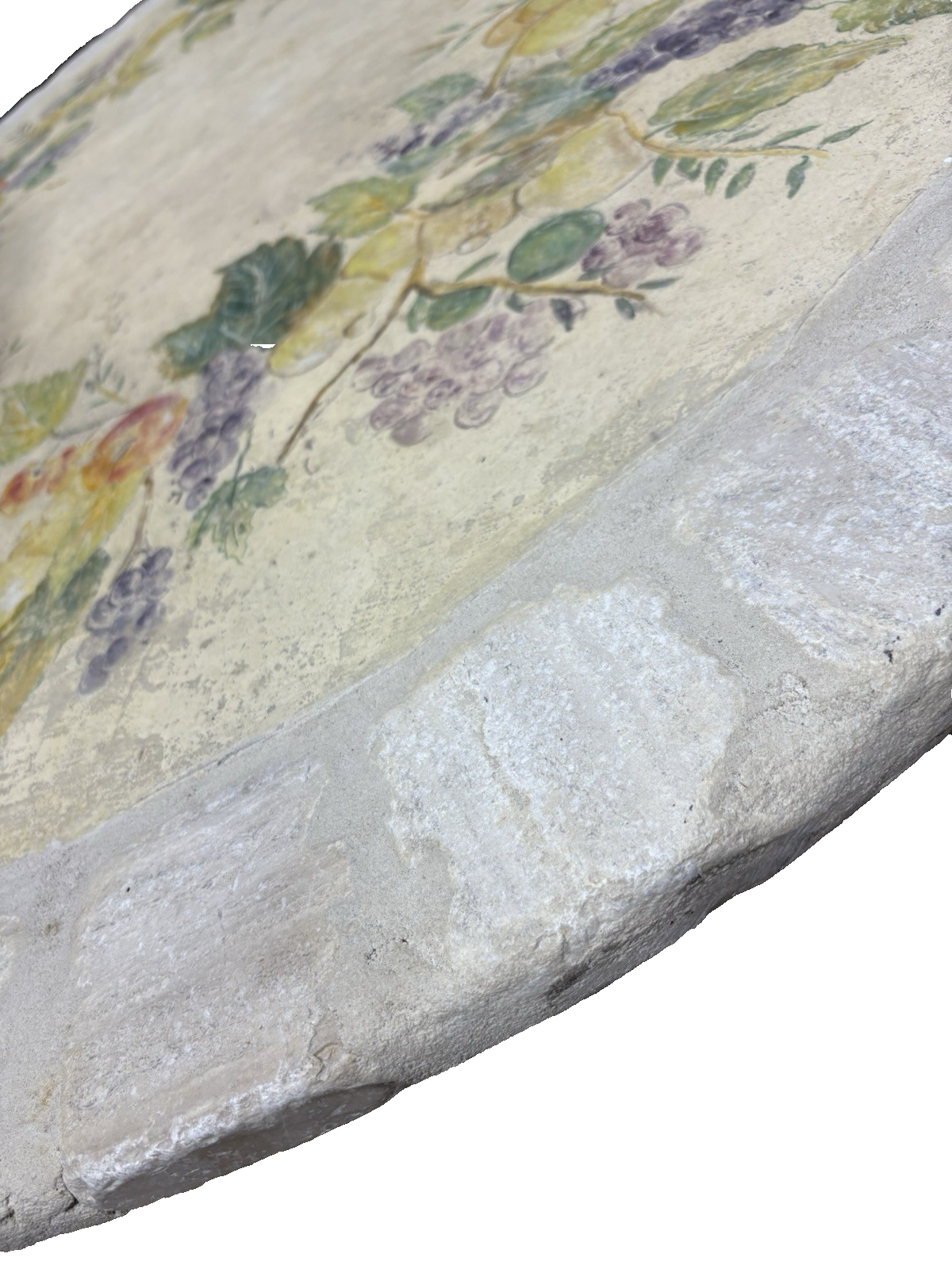 65190   Quality Decorator Cement Top Iron  Table  Dining Kitchen Table