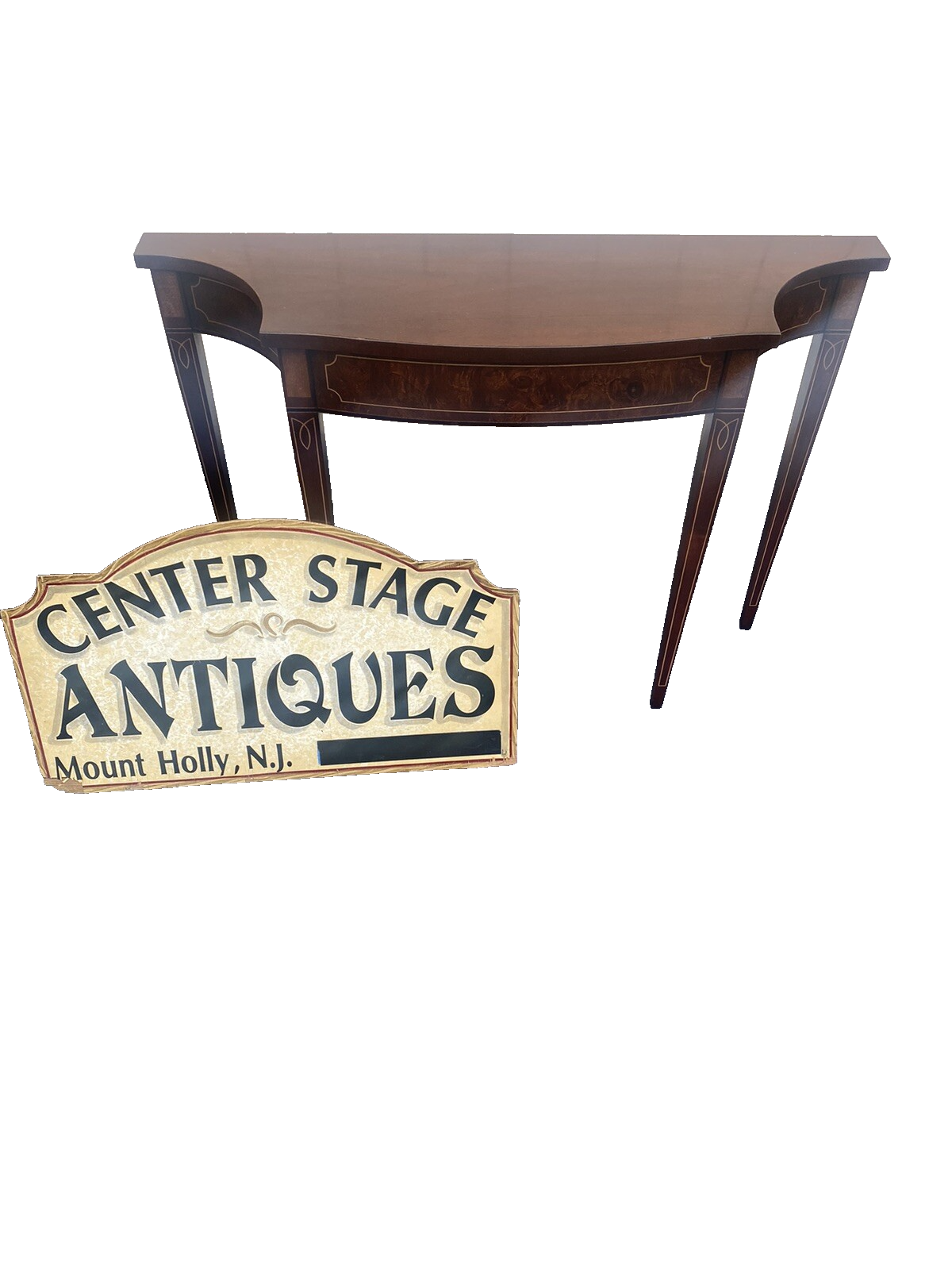 66086  Hepplewhite Mahogany Console Table Stand