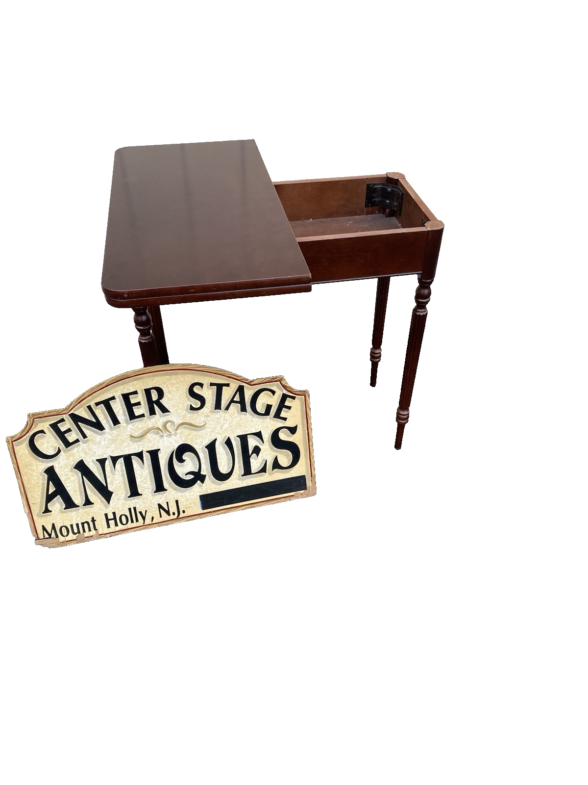 66470 BOMBAY Furniture Mahogany Flip Top Game Table Stand