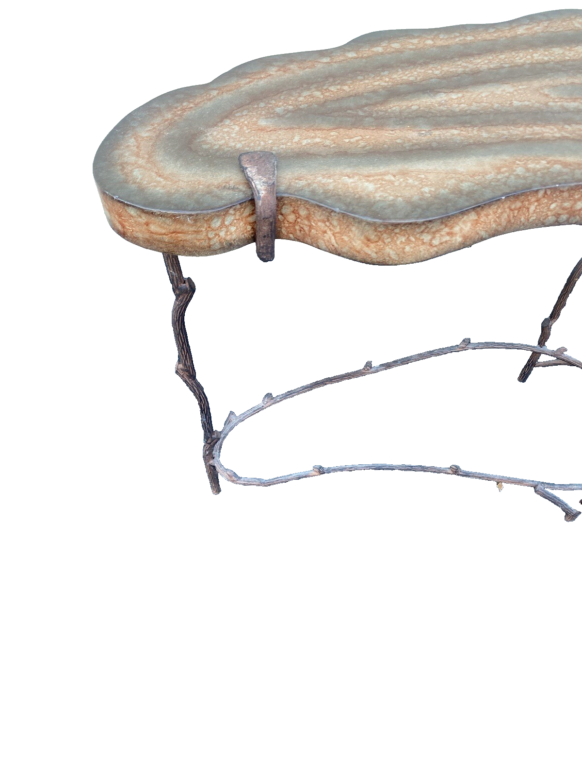 64867 Decorator Modern Lamp Table Stand with funky metal base